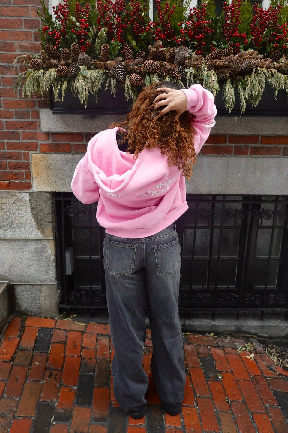 WE DONT NEED YOU Pink Zip Up